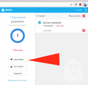 disabilita ghostery su questo sito