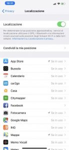 disabilitare servizio localizzazione iOS iPhone impostazione