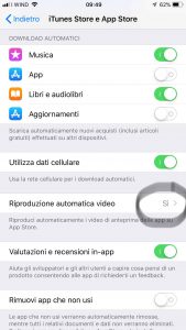 consumo dati iPhone video App Store