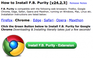 fb purify estensione facebook web