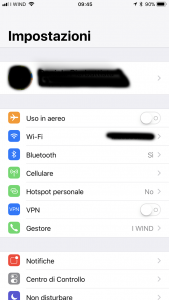 impostazioni icloud ios 11