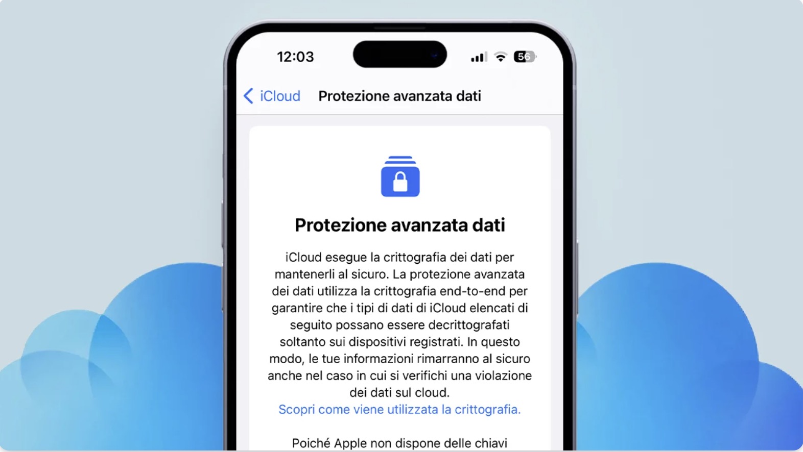 protezione avanzata dati icloud disattivare vecchi mac