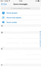 crea nuovo gruppo in telegram